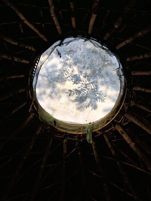 Forest yurt/Meditation hut at Sadhana Forest Seva Kitchen in Auroville