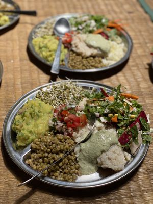Lunch 🥗   at Sadhana Forest Seva Kitchen in Auroville