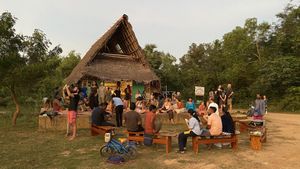 Good vibes   at Sadhana Forest Seva Kitchen in Auroville