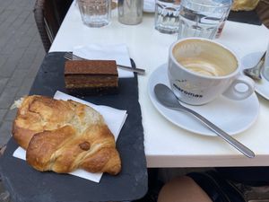   at Robert Capa Café in Budapest