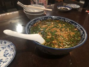 Chinese chive ramen  at Heianraku in Takayama