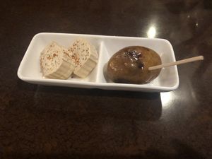 Potato and tofu (local style)  at Heianraku in Takayama