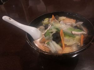 Vegetable ramen  at Heianraku in Takayama