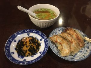 Gyoza and soup at Heianraku in Takayama