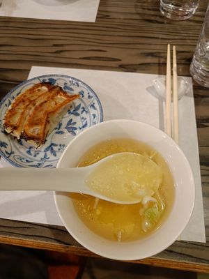 Vegan broth soup at Heianraku in Takayama
