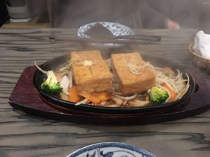 tofu steak at Heianraku in Takayama