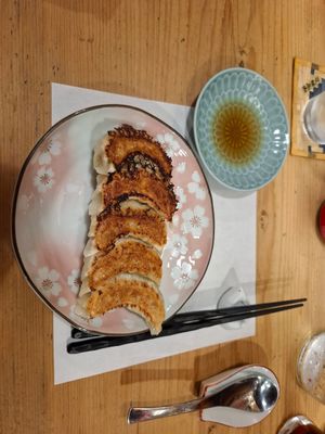 Gyoza entree at Heianraku in Takayama