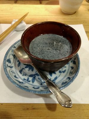Black Sesame Pudding at Heianraku in Takayama