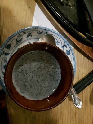 black sesame soy milk pudding at Heianraku in Takayama