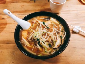 Vegan ramen, great size and the best we ever had at Heianraku in Takayama