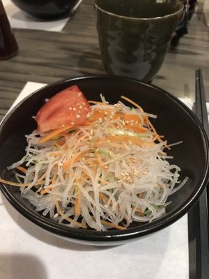 salad appetizer  at Heianraku in Takayama
