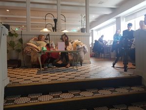 Writers meeting on the sessalon, hear the inside stories. at Valkyrjan Bistro & Bar in Reykjavik