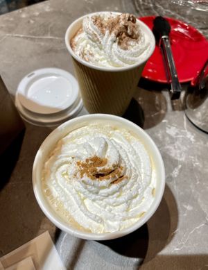Mocha and latte   at Valkyrjan Bistro & Bar in Reykjavik