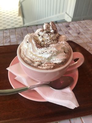 warm chocolate milk  at Valkyrjan Bistro & Bar in Reykjavik