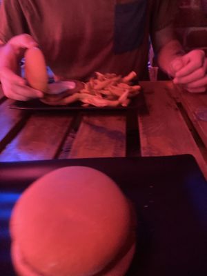 Vegetarian smash burger, no cheese  at Paralela in Porto Alegre