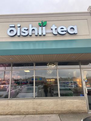 Front entrance of shop in a little strip plaza off of a main rd (Chinguacousy) in Brampton.  at Oishii Tea in Brampton