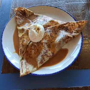 Sweet crepe at Crêpe Maison in Guernsey