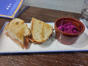Vegan Cheese and Ham Sandwich at Crêpe Maison in Guernsey