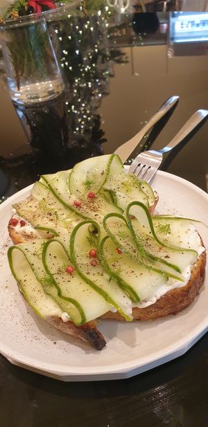 Cucumber bread at Cosmos Grocery Cafe in Seoul