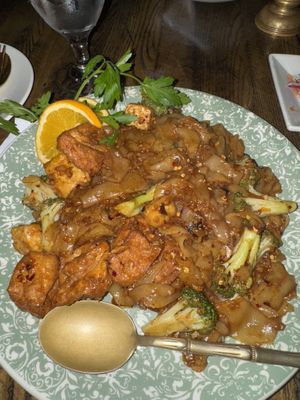 Pad see ew with tofu   at Nicky's Thai Kitchen in Pittsburgh