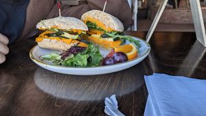 Veggie sandwich at Kiva Koffeehouse in Escalante