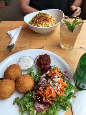 Bällchen mit Salad at EmmaPea Vegan Food and Bar in Berlin