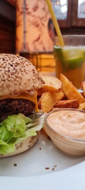 "Berlin beast burger" at EmmaPea Vegan Food and Bar in Berlin