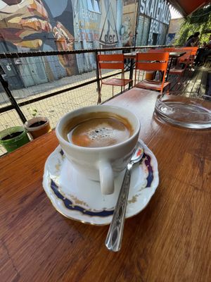 Black coffee  at EmmaPea Vegan Food and Bar in Berlin