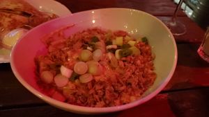 Mac and cheese, not that cheezy but very very good at EmmaPea Vegan Food and Bar in Berlin