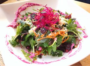 Fresh princess salad with rosmary vinaigrette  at EmmaPea Vegan Food and Bar in Berlin