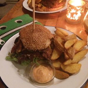 The Berlin beast burger at EmmaPea Vegan Food and Bar in Berlin