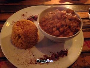 Malaysian curry with rice at EmmaPea Vegan Food and Bar in Berlin