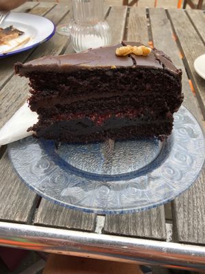 One of the greatest vegan cakes ever  at EmmaPea Vegan Food and Bar in Berlin