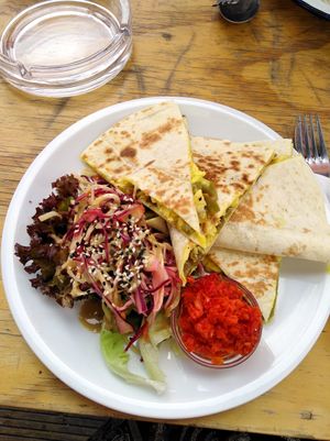Quesadillas at EmmaPea Vegan Food and Bar in Berlin