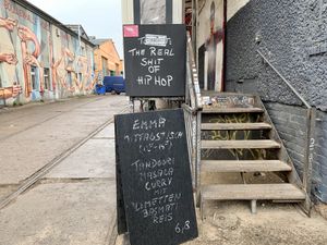 outside at EmmaPea Vegan Food and Bar in Berlin