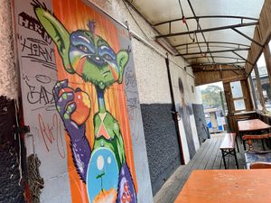 outside at EmmaPea Vegan Food and Bar in Berlin