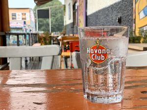 sparkling water at EmmaPea Vegan Food and Bar in Berlin