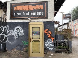 outside at EmmaPea Vegan Food and Bar in Berlin