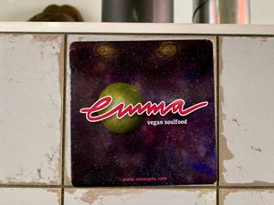 logo at EmmaPea Vegan Food and Bar in Berlin