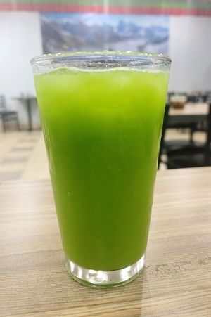 Celery ginger juice at Himalaya Vegan in Sacramento