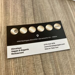They offer a dessert punch card to get free dessert! 😋   at Himalaya Vegan in Sacramento