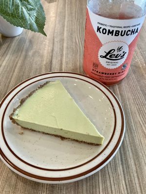 Key Lime Pie - tart and perfect!  at Himalaya Vegan in Sacramento