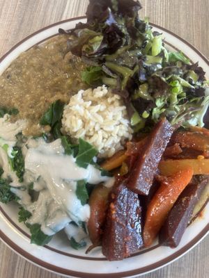 “Moderate portion"  at Himalaya Vegan in Sacramento