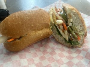 Combo bahn mi - so good!  at Himalaya Vegan in Sacramento