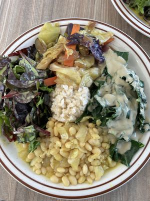 Full sized plate   at Himalaya Vegan in Sacramento