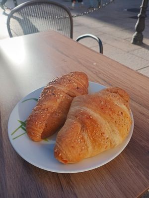 Croissants filled with orange jam at Cafè Matteotti in Olbia