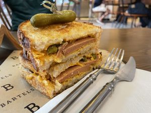 Grilled vegan cubano (made with vegan sausage), 270 baht  at Bartels in Bangkok