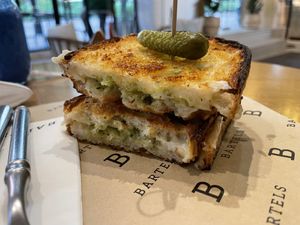 Grilled vegan cheese sandwich, 250 baht  at Bartels in Bangkok