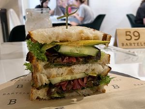 Vegan spicy-cado sandwich, 270 baht  at Bartels in Bangkok