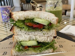 Vegan veggie king sandwich, 290 baht  at Bartels in Bangkok